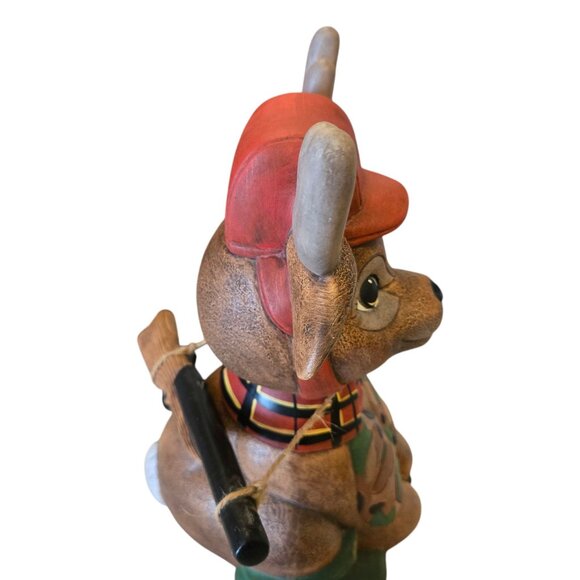 Hunter Deer Figurine Ceramic 10 Inch Hunting Cabin Decor Camo Camouflage - Picture 12 of 16